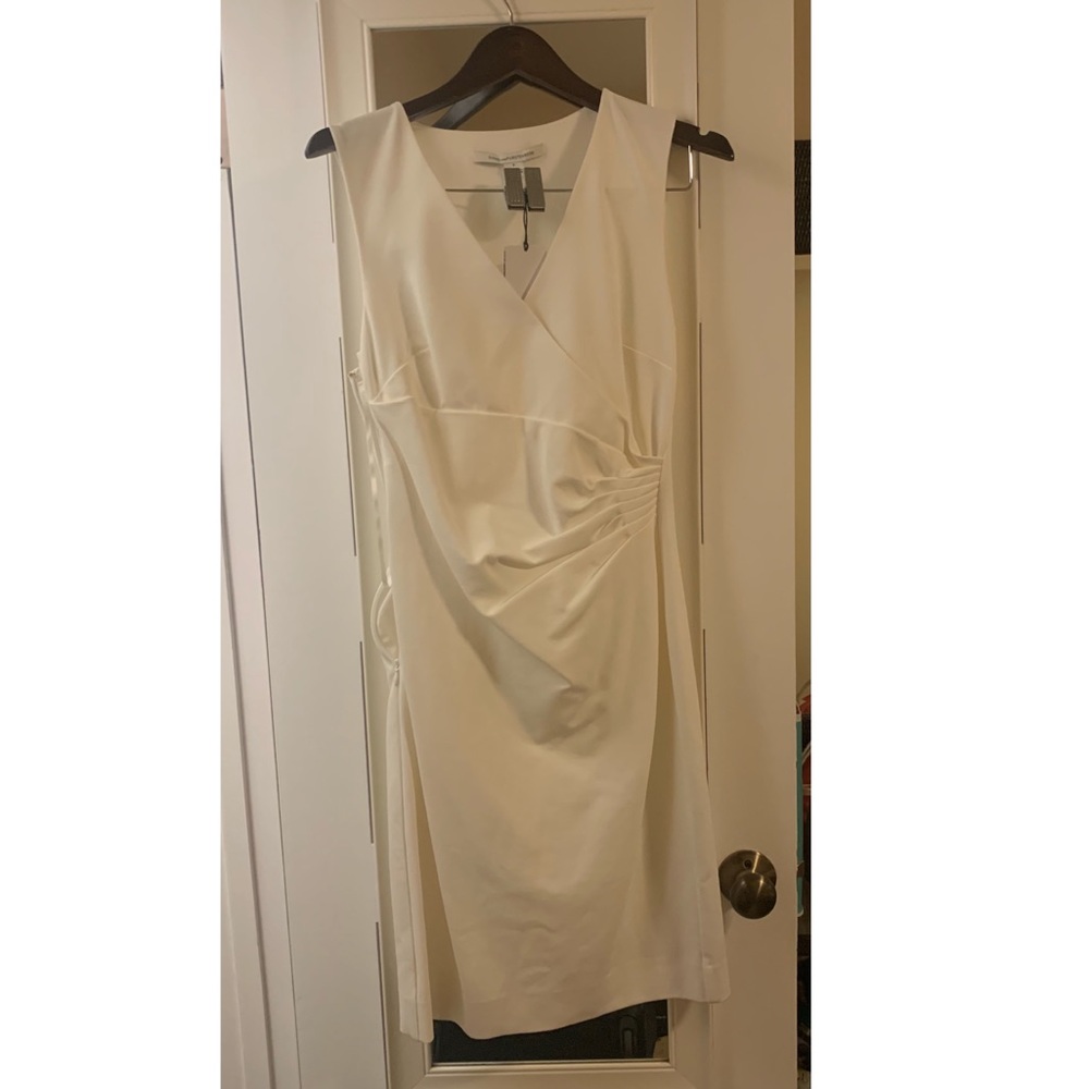 DVF Layne White Cocktail Dress